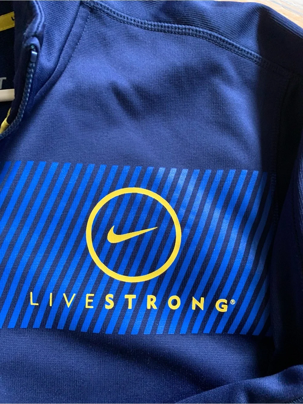 Nike Navy & Blue Livestrong Half-Zip Performance Jacket